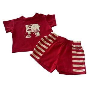 Pappa & Ciccia 2 Pc Shirt & Short Set 6 Mos Italian Boutique Children’s Designer